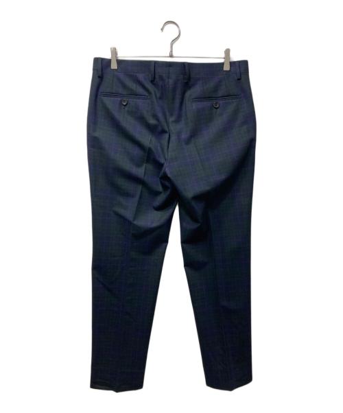 ETRO（エトロ）ETRO (エトロ) 裏地ペイズリー柄ウールチェックセットアップ　202-1A908-0069　 ネイビー サイズ:50の古着・服飾アイテム