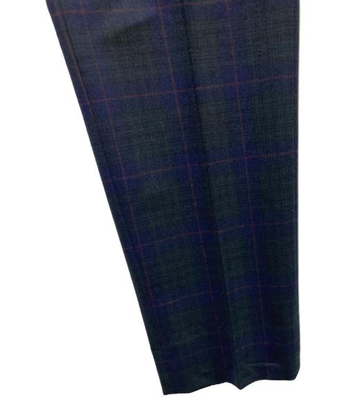 ETRO（エトロ）ETRO (エトロ) 裏地ペイズリー柄ウールチェックセットアップ　202-1A908-0069　 ネイビー サイズ:50の古着・服飾アイテム