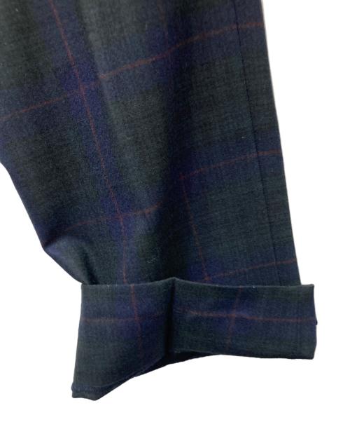 ETRO（エトロ）ETRO (エトロ) 裏地ペイズリー柄ウールチェックセットアップ　202-1A908-0069　 ネイビー サイズ:50の古着・服飾アイテム