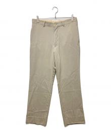 AURALEE（オーラリー）の古着「HARD TWIST WOOL DOBBY SLACKS(ハードツウィストウールドビースラックス)　20SS」｜ベージュ