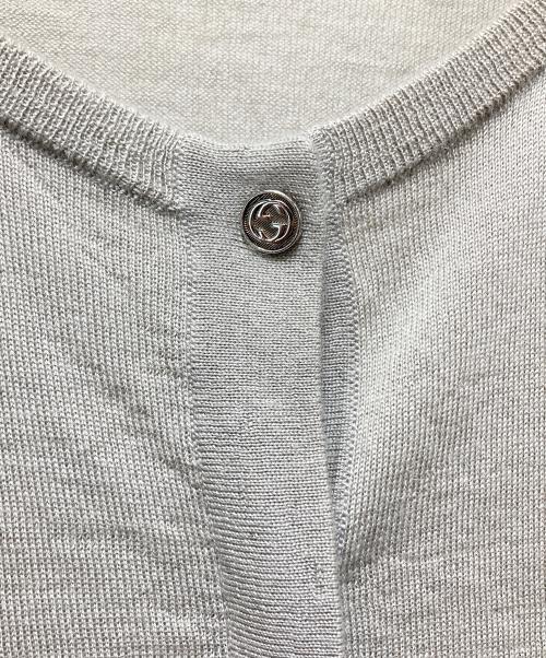 GUCCI（グッチ）GUCCI (グッチ) カシミヤ100％ニットカーディガン　235685 X4107 ベージュ サイズ:XSの古着・服飾アイテム