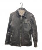 incarnationインカーネーション）の古着「HORSE LEATHER SHIRT COLLAR ZIP BLOUSON/ホースレザーシャツカラージップブルゾン 11911-41327　イタリア製　」｜ダークブラウン