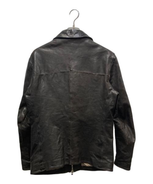 incarnation（インカーネーション）incarnation (インカーネーション) HORSE LEATHER SHIRT COLLAR ZIP BLOUSON/ホースレザーシャツカラージップブルゾン 11911-41327　イタリア製　 ダークブラウン サイズ:Mの古着・服飾アイテム