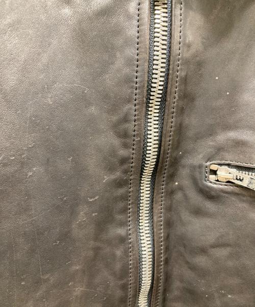 incarnation（インカーネーション）incarnation (インカーネーション) HORSE LEATHER SHIRT COLLAR ZIP BLOUSON/ホースレザーシャツカラージップブルゾン 11911-41327　イタリア製　 ダークブラウン サイズ:Mの古着・服飾アイテム