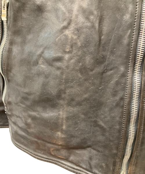 incarnation（インカーネーション）incarnation (インカーネーション) HORSE LEATHER SHIRT COLLAR ZIP BLOUSON/ホースレザーシャツカラージップブルゾン 11911-41327　イタリア製　 ダークブラウン サイズ:Mの古着・服飾アイテム
