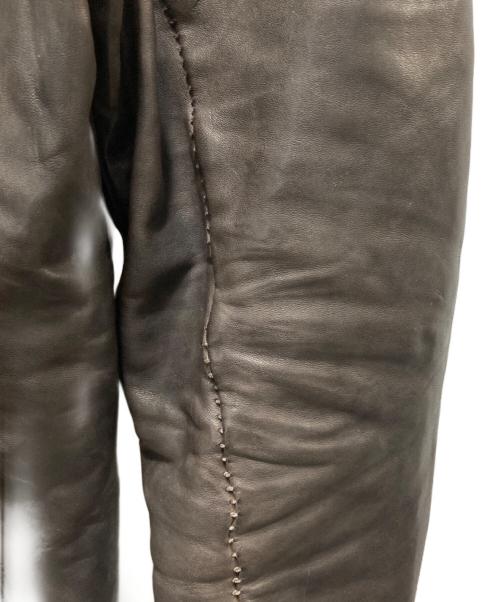 incarnation（インカーネーション）incarnation (インカーネーション) HORSE LEATHER SHIRT COLLAR ZIP BLOUSON/ホースレザーシャツカラージップブルゾン 11911-41327　イタリア製　 ダークブラウン サイズ:Mの古着・服飾アイテム