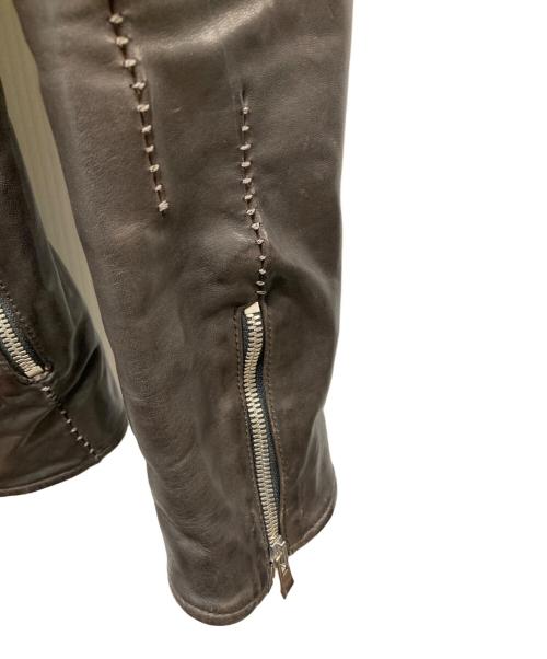 incarnation（インカーネーション）incarnation (インカーネーション) HORSE LEATHER SHIRT COLLAR ZIP BLOUSON/ホースレザーシャツカラージップブルゾン 11911-41327　イタリア製　 ダークブラウン サイズ:Mの古着・服飾アイテム