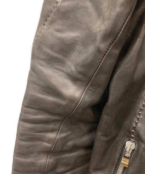 incarnation（インカーネーション）incarnation (インカーネーション) HORSE LEATHER SHIRT COLLAR ZIP BLOUSON/ホースレザーシャツカラージップブルゾン 11911-41327　イタリア製　 ダークブラウン サイズ:Mの古着・服飾アイテム
