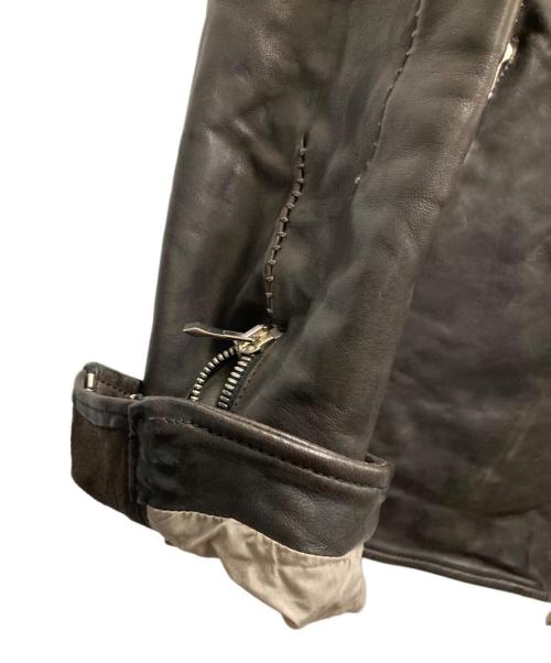 incarnation（インカーネーション）incarnation (インカーネーション) HORSE LEATHER SHIRT COLLAR ZIP BLOUSON/ホースレザーシャツカラージップブルゾン 11911-41327　イタリア製　 ダークブラウン サイズ:Mの古着・服飾アイテム