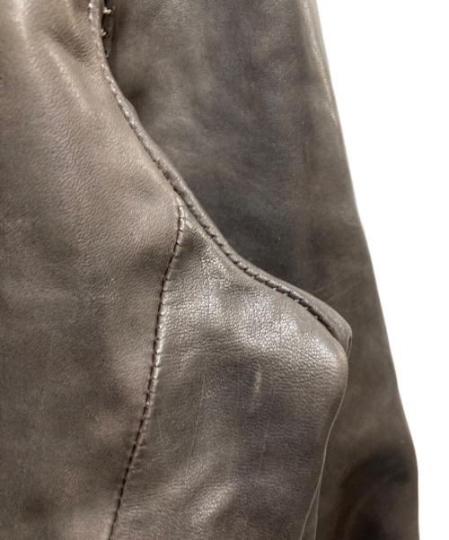 incarnation（インカーネーション）incarnation (インカーネーション) HORSE LEATHER SHIRT COLLAR ZIP BLOUSON/ホースレザーシャツカラージップブルゾン 11911-41327　イタリア製　 ダークブラウン サイズ:Mの古着・服飾アイテム