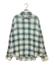 stussy（ステューシー）の古着「MATTHEW PRINTED SHIRT(マシュープリンテッドシャツ)　」｜グリーン