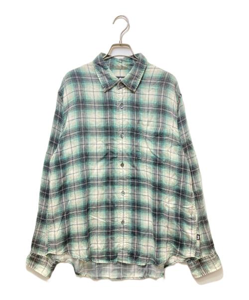 stussy（ステューシー）stussy (ステューシー) MATTHEW PRINTED SHIRT(マシュープリンテッドシャツ)　 グリーン サイズ:Mの古着・服飾アイテム