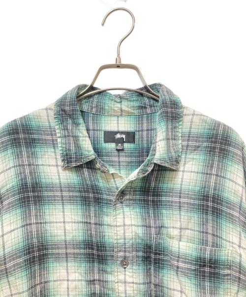 stussy（ステューシー）stussy (ステューシー) MATTHEW PRINTED SHIRT(マシュープリンテッドシャツ)　 グリーン サイズ:Mの古着・服飾アイテム