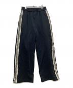 MAISON SPECIALメゾンスペシャル）の古着「Washed Nylon Side Line Prime-Wide Easy Pants」｜ブラック