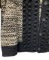 中古・古着 CLANE (クラネ) DOT LINE HALF SLEEVE KNIT CARDIGAN(ドットラインハーフスリーブニットカーディガン)　 ホワイト×ブラック サイズ:１：8000円