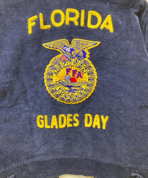 FFA（エフエフエー）FFA (エフエフエー) コーデュロイ ファーマーズジャケット　USA製 / Future Farmers of America / FLORIDA　 ネイビー サイズ:40の古着・服飾アイテム