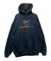 BALENCIAGA（バレンシアガ）の古着「Rainbow BB Logo Hoodie(レインボーBBロゴフーディー)　19SS　570811　TEV50　」｜ブラック