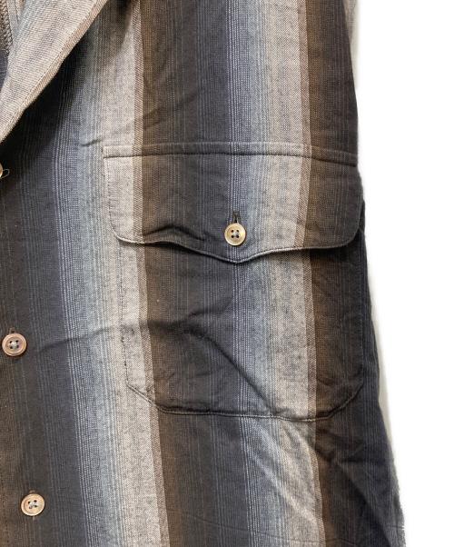 SASQUATCHfabrix.（サスクワッチファブリックス）SASQUATCHfabrix. (サスクワッチファブリックス) ASYMMETRY COLLAR SHIRT(アシンメトリーカラーシャツ)　25SS　 ブラウン サイズ:Lの古着・服飾アイテム