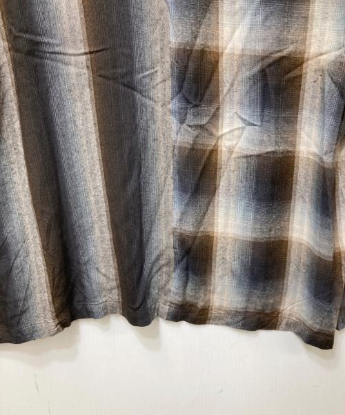 SASQUATCHfabrix.（サスクワッチファブリックス）SASQUATCHfabrix. (サスクワッチファブリックス) ASYMMETRY COLLAR SHIRT(アシンメトリーカラーシャツ)　25SS　 ブラウン サイズ:Lの古着・服飾アイテム