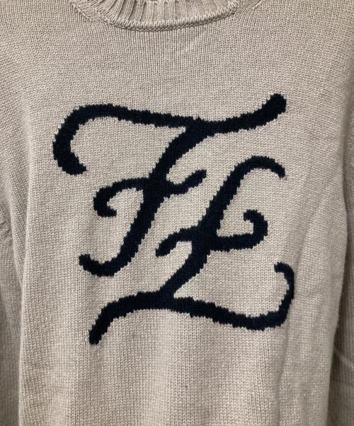 FENDI（フェンディ）FENDI (フェンディ) カーリグラフィ カシミアロゴニット　19AW　カシミヤ　100％ ブラウン サイズ:50の古着・服飾アイテム