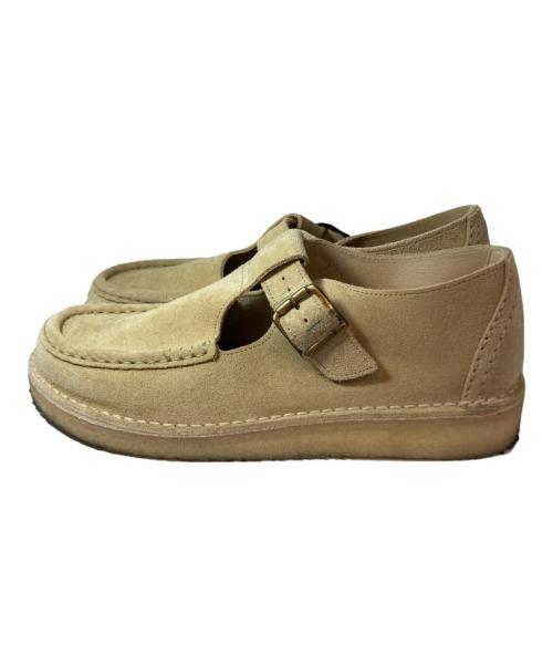 CLARKS（クラークス）CLARKS (クラークス) WALLABEE T BAR(ワラビー　T 　バー)　　 ベージュ サイズ:26cmの古着・服飾アイテム