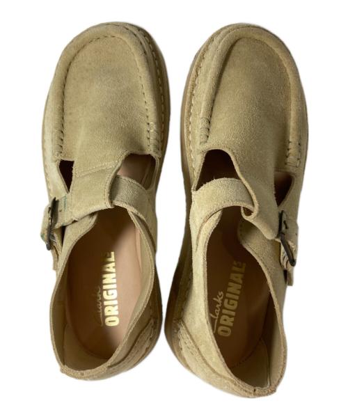 CLARKS（クラークス）CLARKS (クラークス) WALLABEE T BAR(ワラビー　T 　バー)　　 ベージュ サイズ:26cmの古着・服飾アイテム