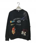 KHOKIコッキ）の古着「Vintage-effect sweatshirt（ヴィンテージエフェクトスウェトシャツ） 25ss-t-01-v」｜ブラック