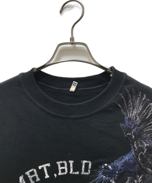 KHOKI（コッキ）KHOKI (コッキ) Vintage-effect sweatshirt（ヴィンテージエフェクトスウェトシャツ） 25ss-t-01-v ブラック サイズ:2の古着・服飾アイテム