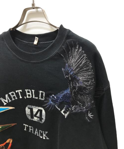KHOKI（コッキ）KHOKI (コッキ) Vintage-effect sweatshirt（ヴィンテージエフェクトスウェトシャツ） 25ss-t-01-v ブラック サイズ:2の古着・服飾アイテム