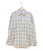 AURALEEオーラリー）の古着「25AW AIRY WOOL CHECK SHIRT（エアリーウールチェックシャツ） / A25AS02WN」｜スカイブルー