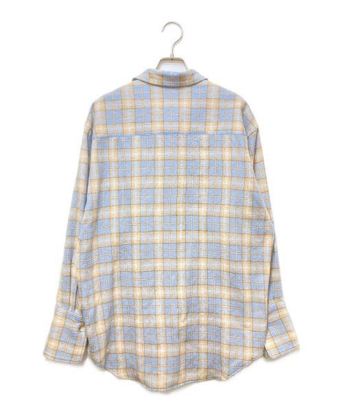 AURALEE（オーラリー）AURALEE (オーラリー) 25AW AIRY WOOL CHECK SHIRT（エアリーウールチェックシャツ） / A25AS02WN スカイブルー サイズ:1の古着・服飾アイテム