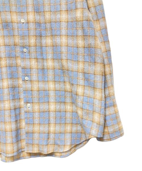 AURALEE（オーラリー）AURALEE (オーラリー) 25AW AIRY WOOL CHECK SHIRT（エアリーウールチェックシャツ） / A25AS02WN スカイブルー サイズ:1の古着・服飾アイテム