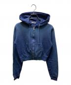 AURALEEオーラリー）の古着「PRODUCT DYED PIMA LIGHT SWEAT ZIP PARKA　25AW」｜ネイビー