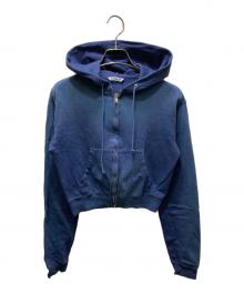 AURALEE（オーラリー）の古着「PRODUCT DYED PIMA LIGHT SWEAT ZIP PARKA　25AW」｜ネイビー