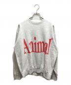 studio weareallanimals×RHC Ron Hermanスタジオ・ウィーアーオールアニマルズ×アールエイチシー ロンハーマン）の古着「別注 アニマルレター クルーネック WA0006-sw24f」｜グレー