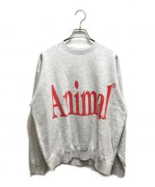 studio weareallanimals×RHC Ron Herman（スタジオ・ウィーアーオールアニマルズ×アールエイチシー ロンハーマン）の古着「別注 アニマルレター クルーネック WA0006-sw24f」｜グレー