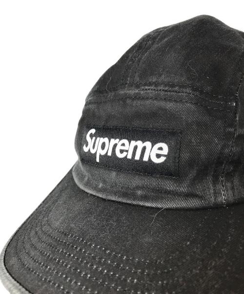 SUPREME（シュプリーム）SUPREME (シュプリーム) Washed Chino Twill Camp Cap （ウォッシュドチノツウィルキャンプキャップ） ブラックの古着・服飾アイテム