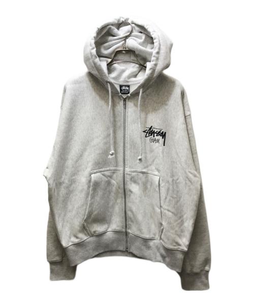 stussy（ステューシー）stussy (ステューシー) ZIP HOODIE GUAM（ジップフーディ）/ 3973967 / グアム限定 グレー サイズ:Mの古着・服飾アイテム