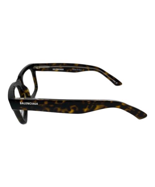BALENCIAGA（バレンシアガ）BALENCIAGA (バレンシアガ) セルフレーム ウェリントン 眼鏡　イタリア製　53□16-145 ブラウン サイズ:53□16-145の古着・服飾アイテム