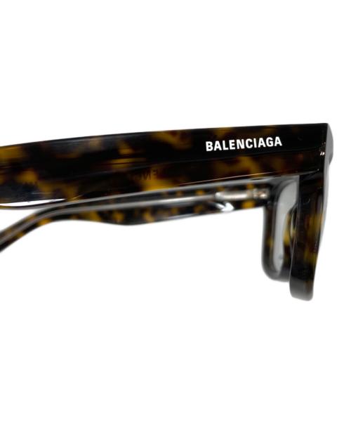 BALENCIAGA（バレンシアガ）BALENCIAGA (バレンシアガ) セルフレーム ウェリントン 眼鏡　イタリア製　53□16-145 ブラウン サイズ:53□16-145の古着・服飾アイテム
