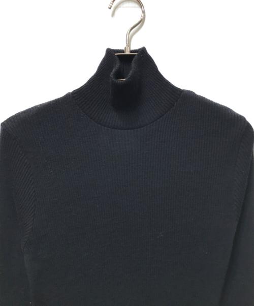 MM6 Maison Margiela（エムエムシックスメゾンマルジェラ）MM6 Maison Margiela (エムエムシックスメゾンマルジェラ) 21AW リブニット ロングスリーブ ドレス / S52CT0652 S23735 / ニットワンピース ネイビー サイズ:Sの古着・服飾アイテム
