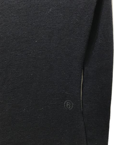 MM6 Maison Margiela（エムエムシックスメゾンマルジェラ）MM6 Maison Margiela (エムエムシックスメゾンマルジェラ) 21AW リブニット ロングスリーブ ドレス / S52CT0652 S23735 / ニットワンピース ネイビー サイズ:Sの古着・服飾アイテム