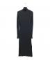 MM6 Maison Margiela（エムエムシックスメゾンマルジェラ）の古着「21AW リブニット ロングスリーブ ドレス / S52CT0652 S23735 / ニットワンピース」｜ネイビー