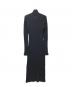 MM6 Maison Margiela (エムエムシックスメゾンマルジェラ) 21AW リブニット ロングスリーブ ドレス / S52CT0652 S23735 / ニットワンピース ネイビー サイズ:S：18000円