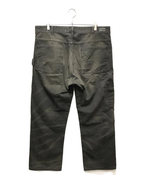 RRL（ダブルアールエル）RRL (ダブルアールエル) エンジニアフィット ディストレスト キャンバス ダブルニー カーペンターパンツ ブラウン サイズ:38×32の古着・服飾アイテム