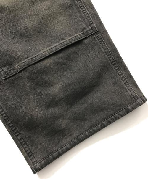 RRL（ダブルアールエル）RRL (ダブルアールエル) エンジニアフィット ディストレスト キャンバス ダブルニー カーペンターパンツ ブラウン サイズ:38×32の古着・服飾アイテム