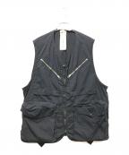 ten cテンシー）の古着「Garment Dyed Nylon Tactel Mid Layer（ガーメントダイ加工ナイロンタクテルミッドレイヤー ベスト）/ 25CTCUX01001 003780」｜ネイビー