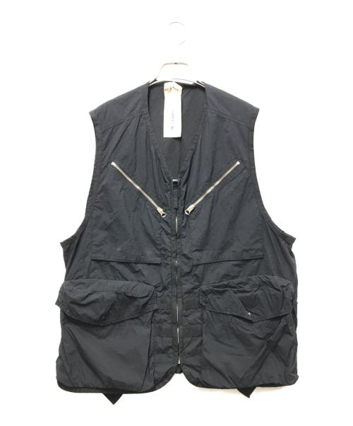 ten c（テンシー）ten c (テンシー) Garment Dyed Nylon Tactel Mid Layer（ガーメントダイ加工ナイロンタクテルミッドレイヤー ベスト）/ 25CTCUX01001 003780 ネイビー サイズ:54の古着・服飾アイテム