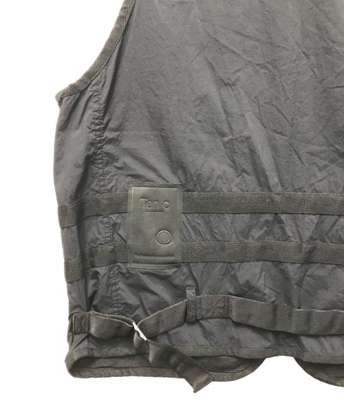 ten c（テンシー）ten c (テンシー) Garment Dyed Nylon Tactel Mid Layer（ガーメントダイ加工ナイロンタクテルミッドレイヤー ベスト）/ 25CTCUX01001 003780 ネイビー サイズ:54の古着・服飾アイテム