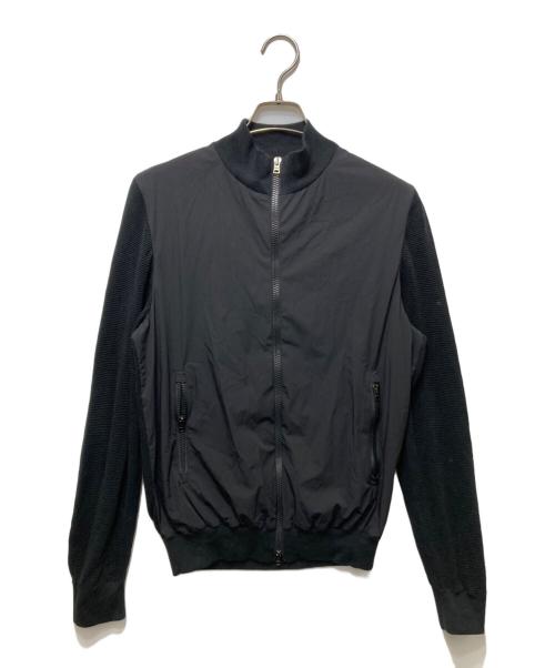 HERNO（ヘルノ）HERNO (ヘルノ) ストレッチナイロン×ワッフルニット ハイブリッドブルゾン 70909-67833-3 ブラック サイズ:48の古着・服飾アイテム